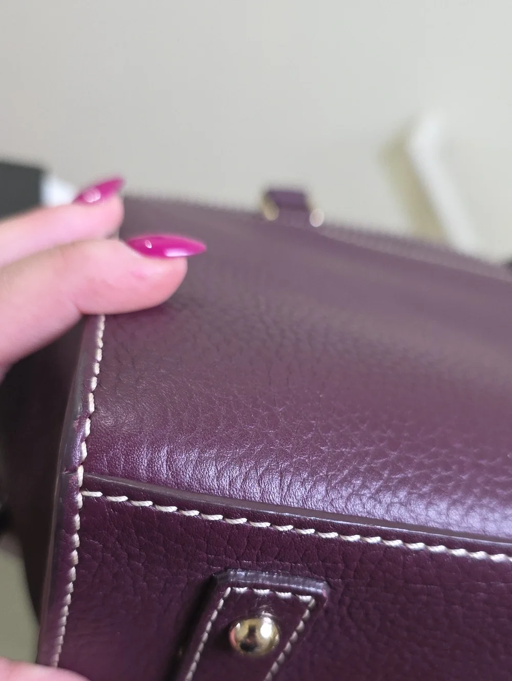 Dooney & Bourke Blair Bag Purple Pebble Leather/Pink Interior EUC